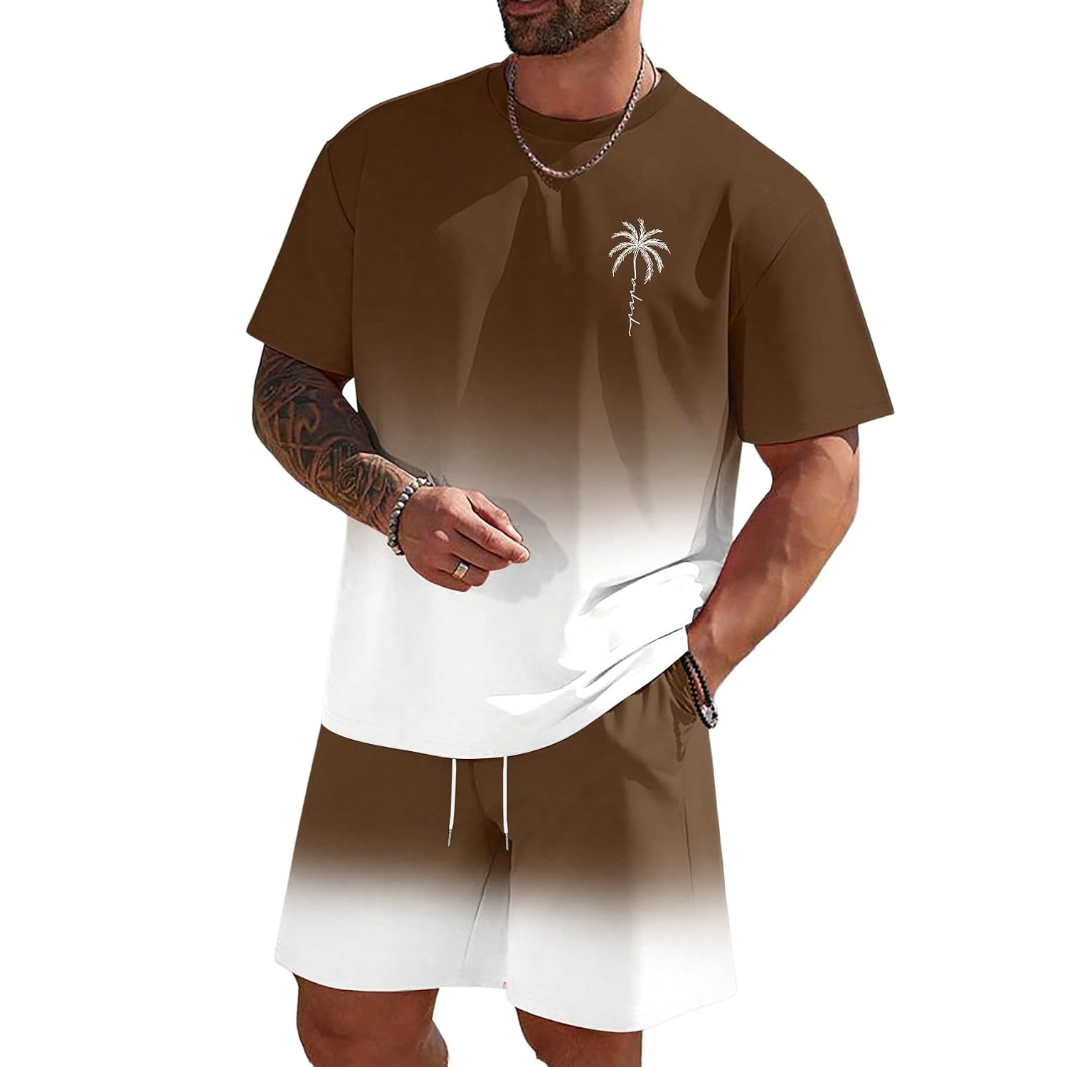 Beach Short And Tshirt Set For Men
