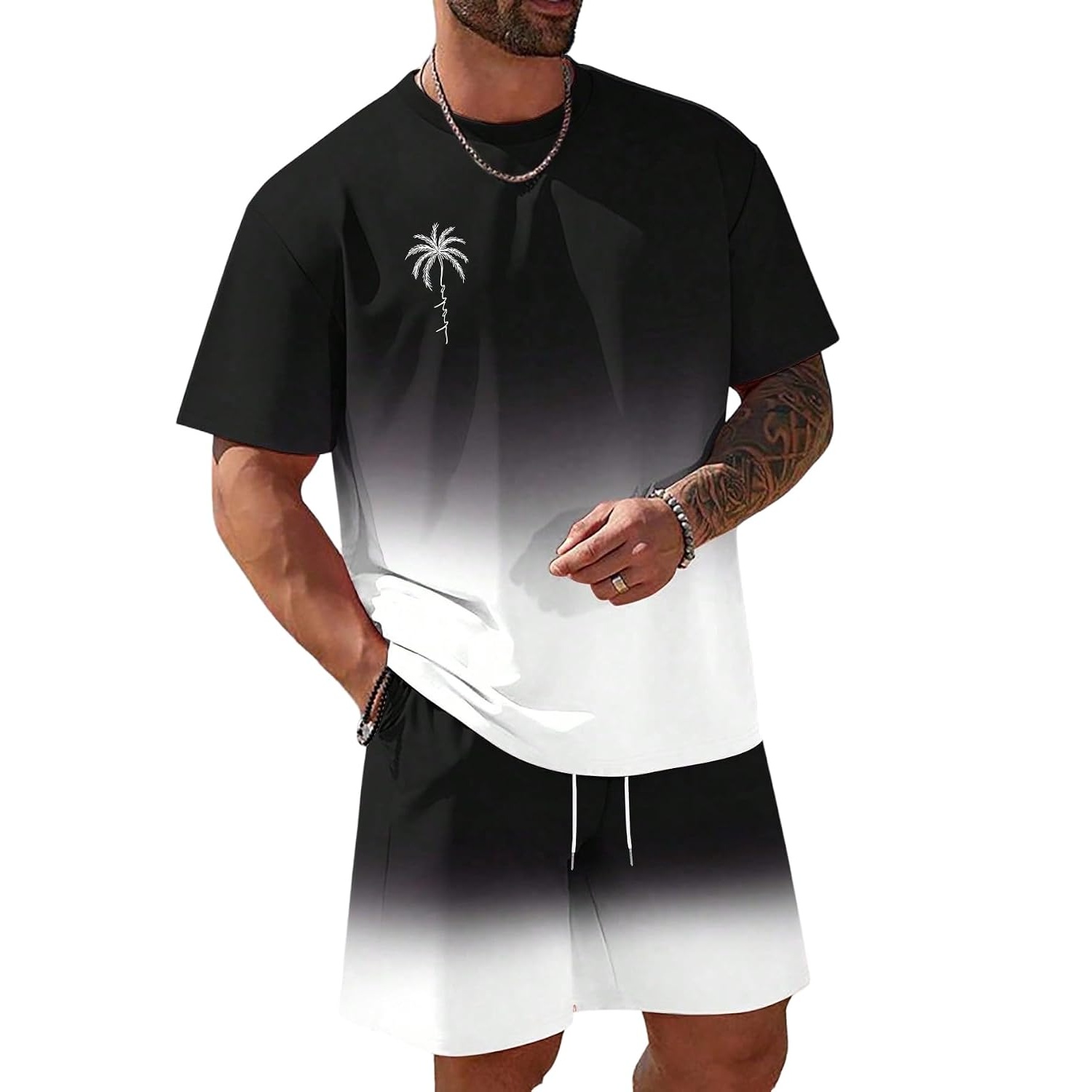 Beach Short And Tshirt Set For Men