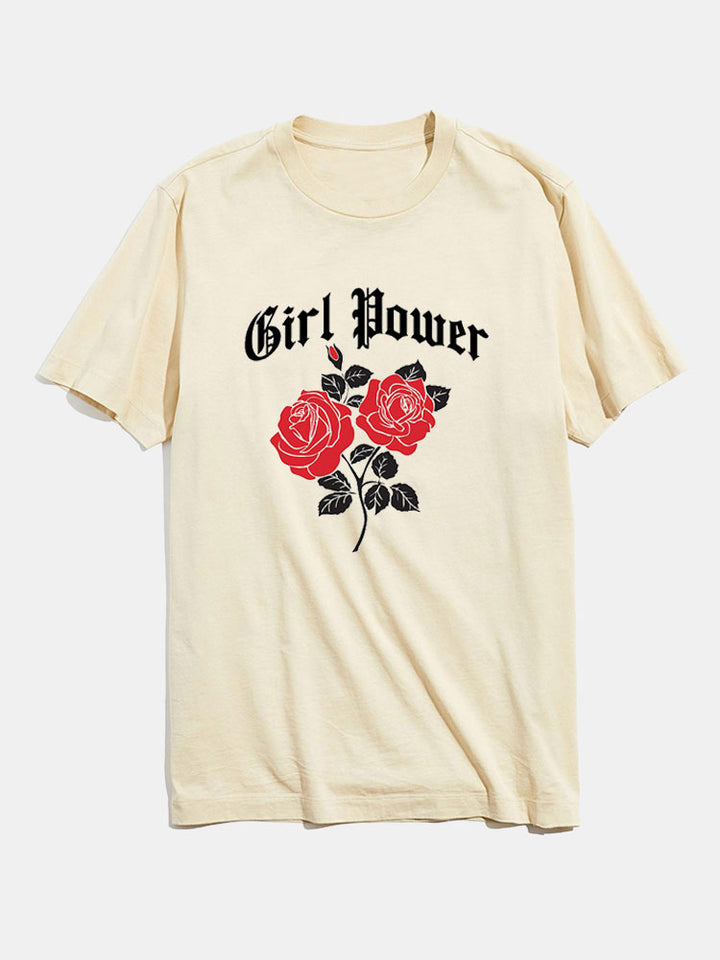Rose Graphic T-Shirts-Vacay Outfit