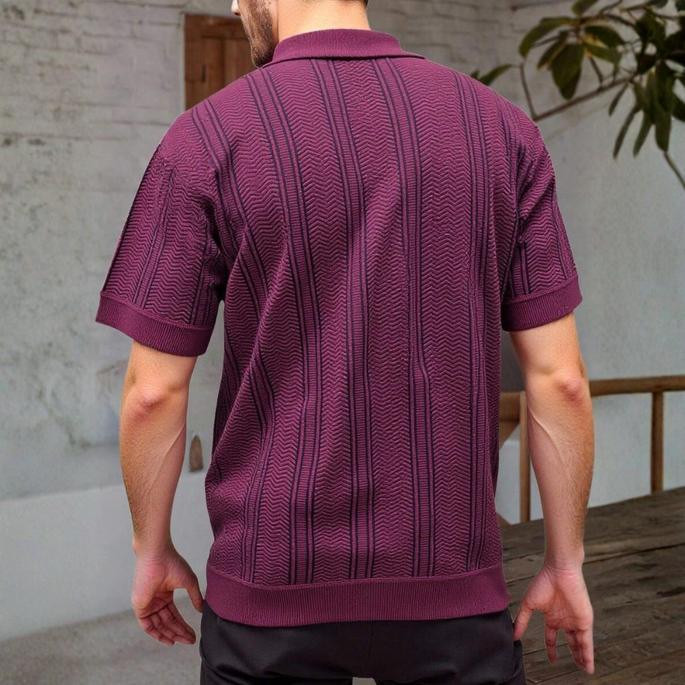 Mens Summer Casual Short Sleeve Knit
