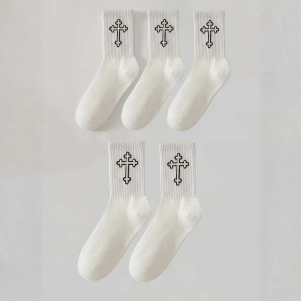 [Copy]Stretch Striped Mid Calf Sports Socks