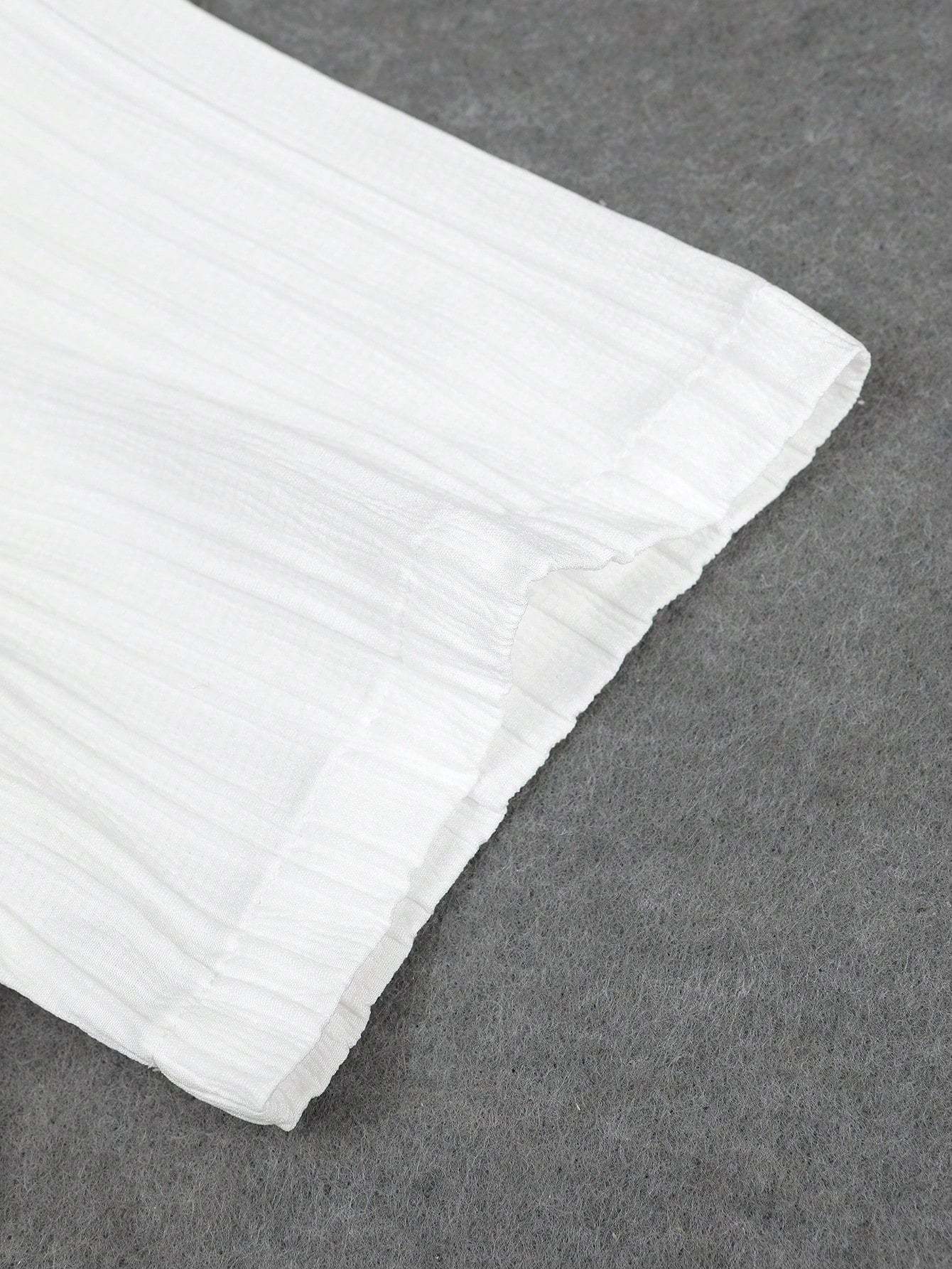 Solid Colored Button Up Shirt And Pants Without Tee-Vacay Outfit