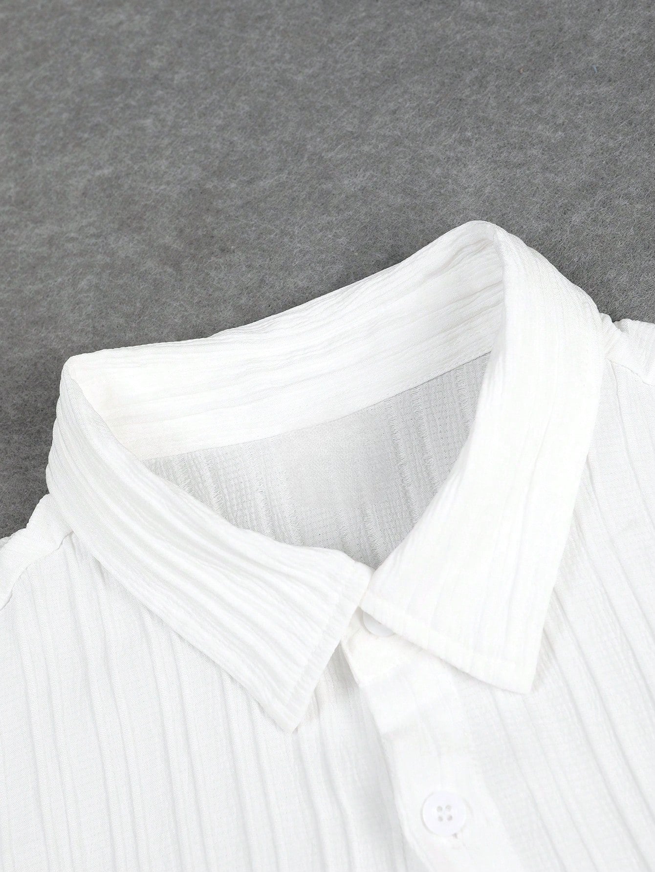 Solid Colored Button Up Shirt And Pants Without Tee-Vacay Outfit