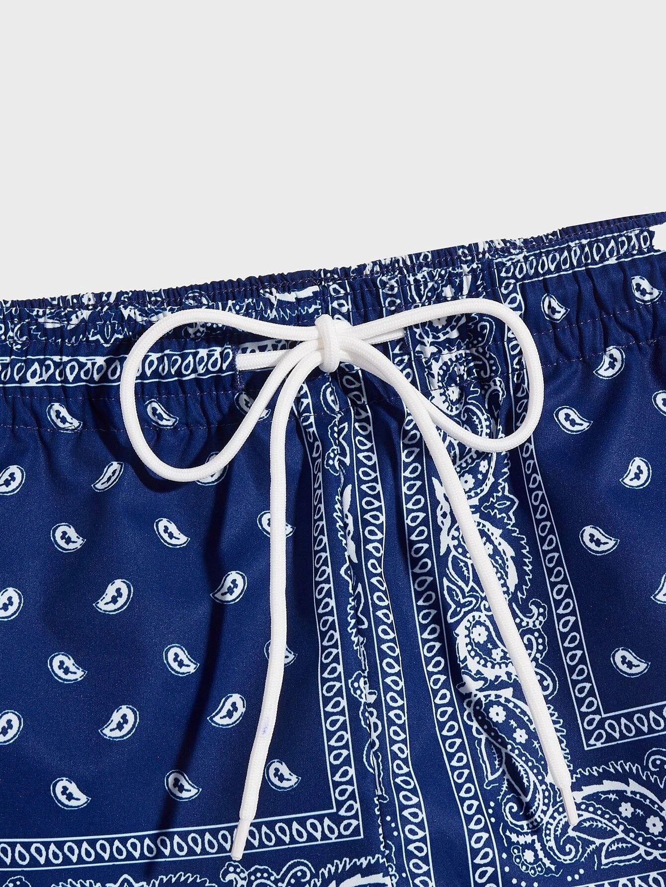 Paisley Bandana Print Shorts-Vacay Outfit