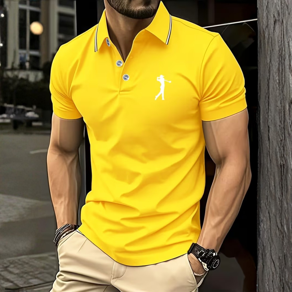 Summer Printed Golf Spring And Short Sleeve Shirt For Men