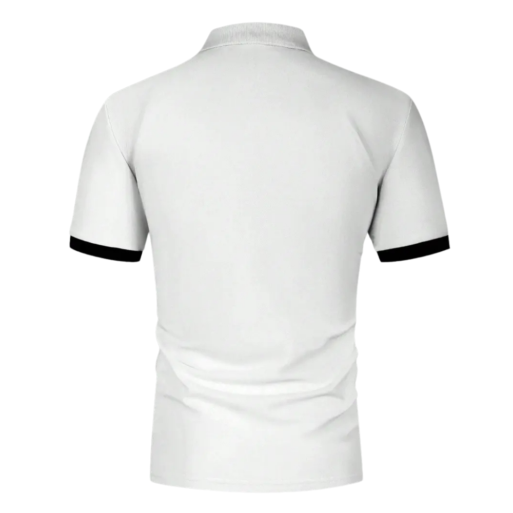 Casual Striped Printed Short Sleeve Polo T shirt For Men