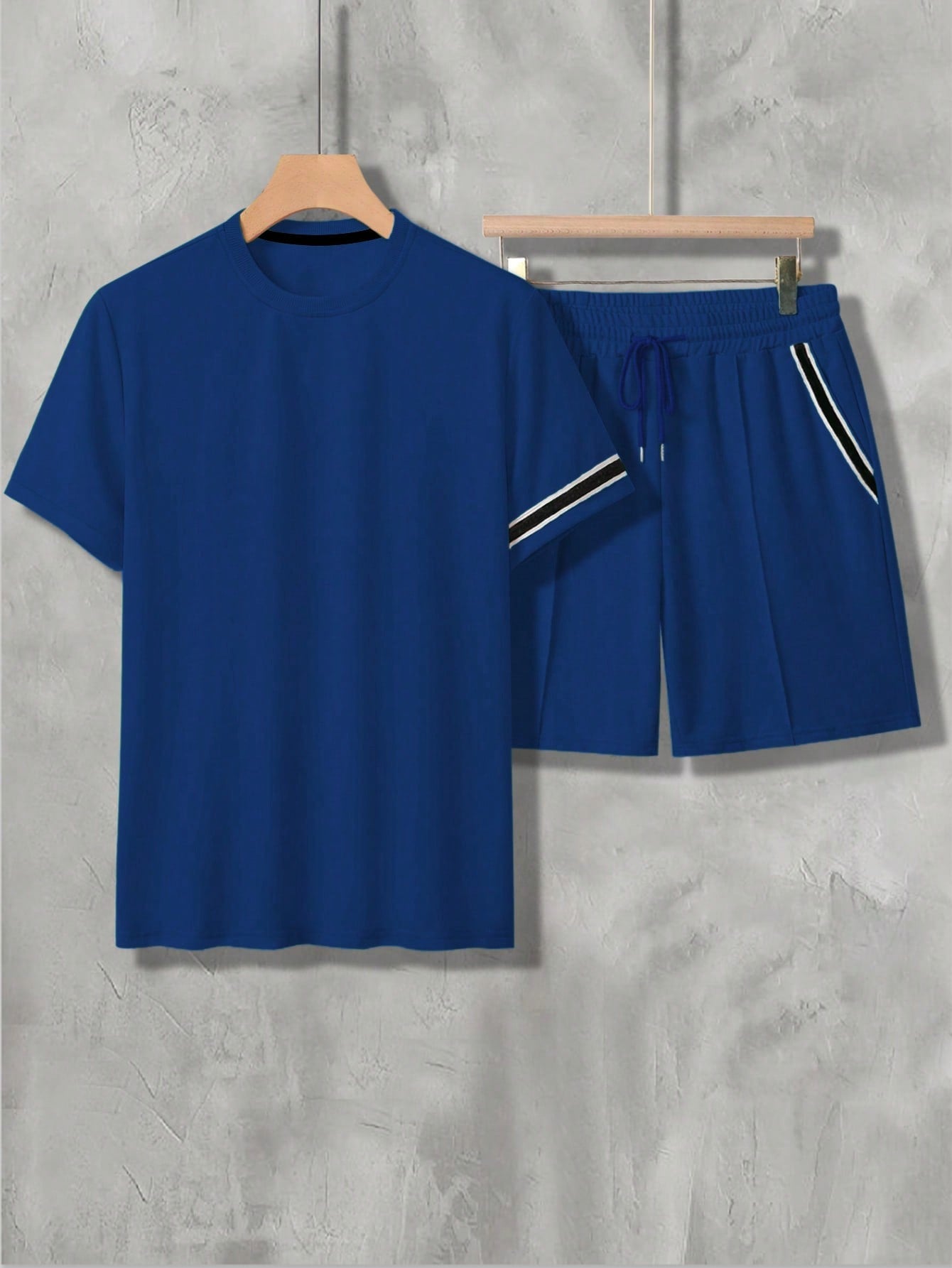 Midnight Athletic T Shirt And Shorts Set-Vacay Outfit
