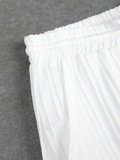 Solid Colored Button Up Shirt And Pants Without Tee-Vacay Outfit