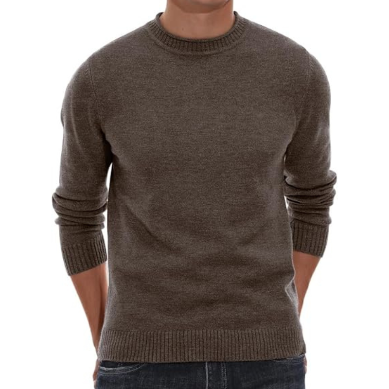 Casual Soft Sweater With Ribbing Edge For Men
