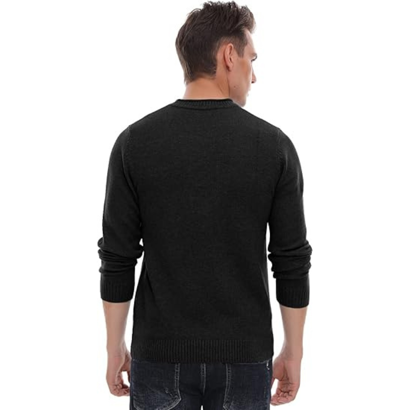 Casual Soft Sweater With Ribbing Edge For Men