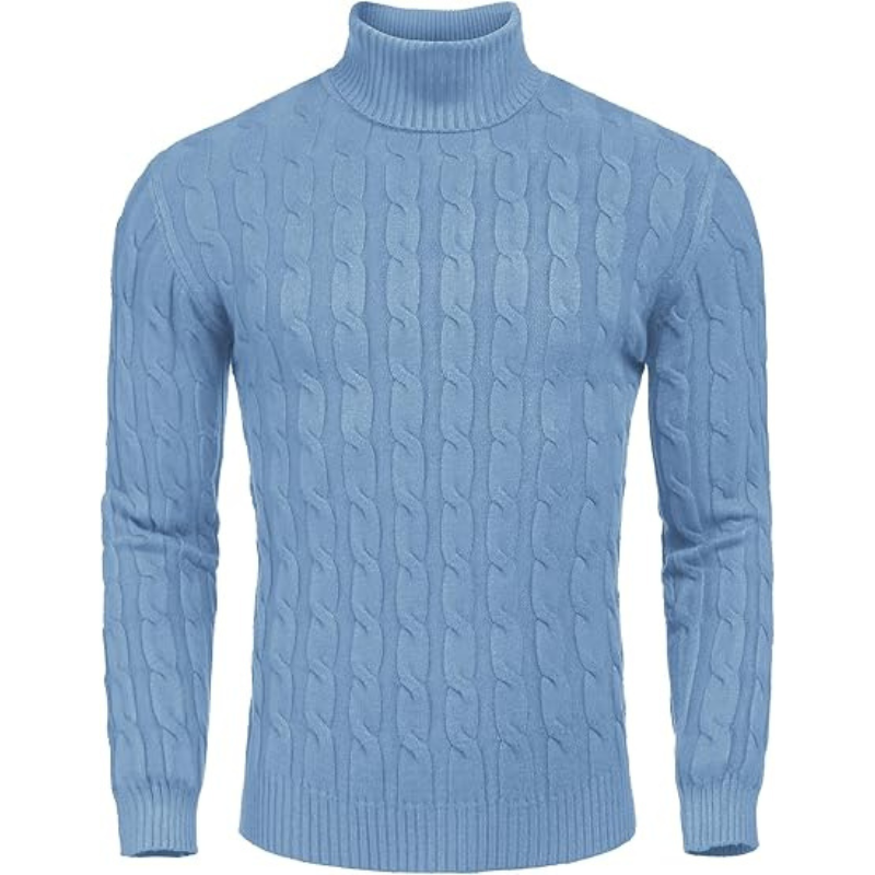 Casual Slim Fit Sweater With Twisted Knitted Design For Men