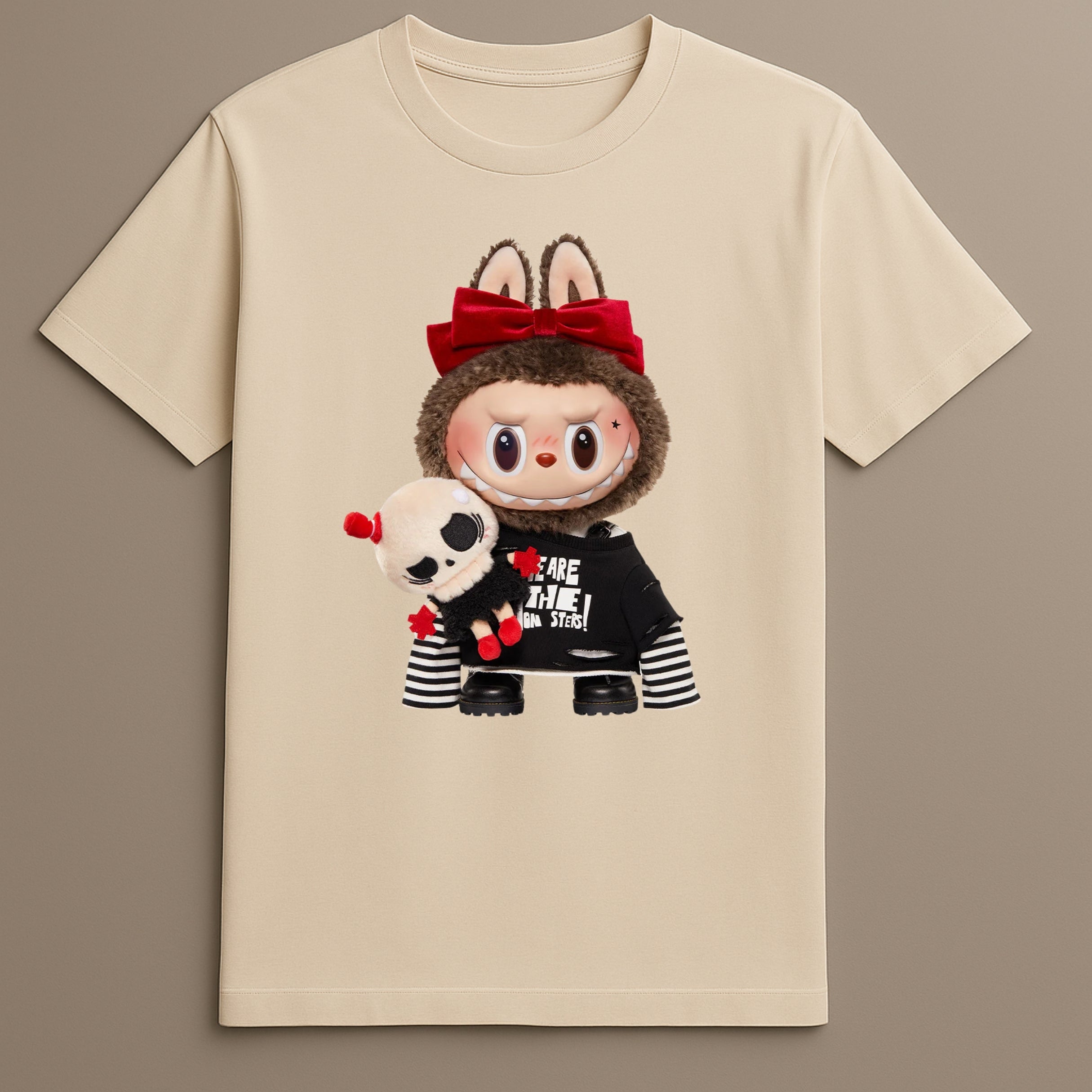 Casual Labubu Character Graphic TShirt for Art Lovers