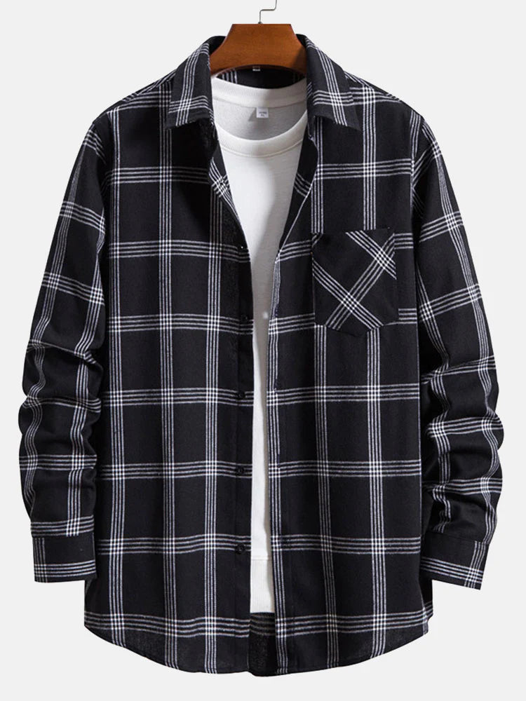 Button Up Plaid Shirt-Vacay Outfit