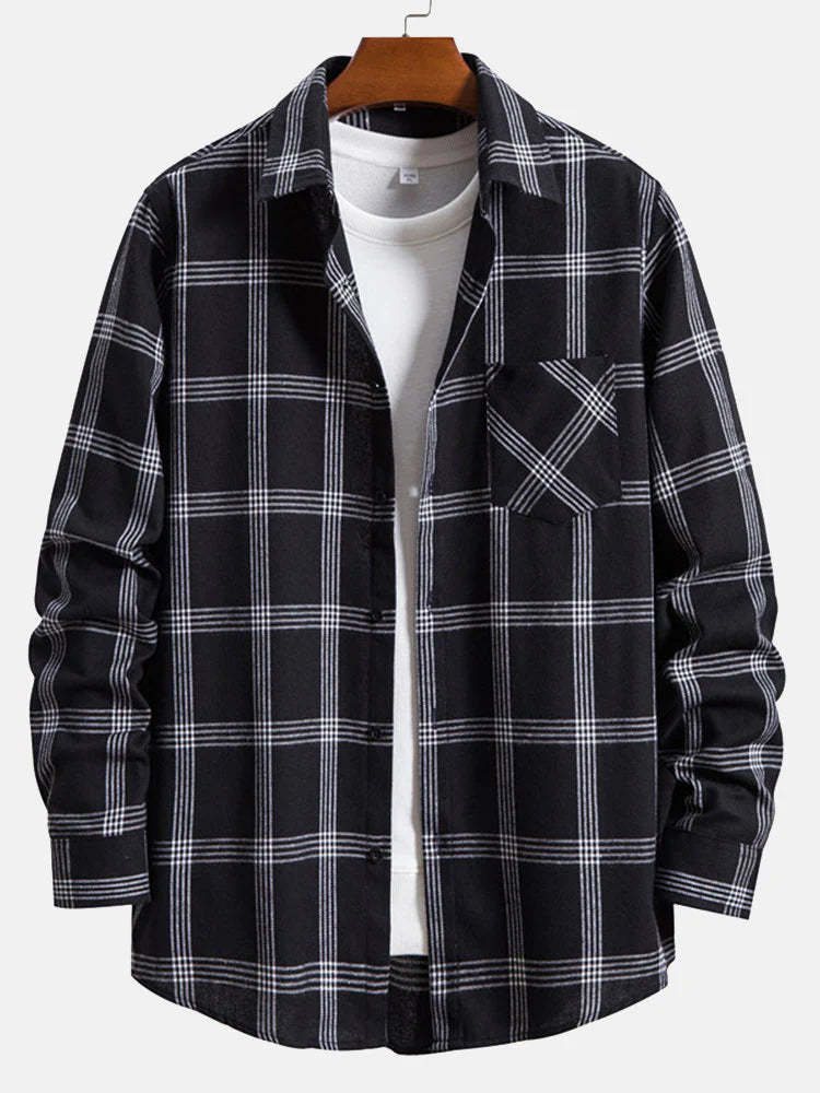 Button Up Plaid Shirt-Vacay Outfit