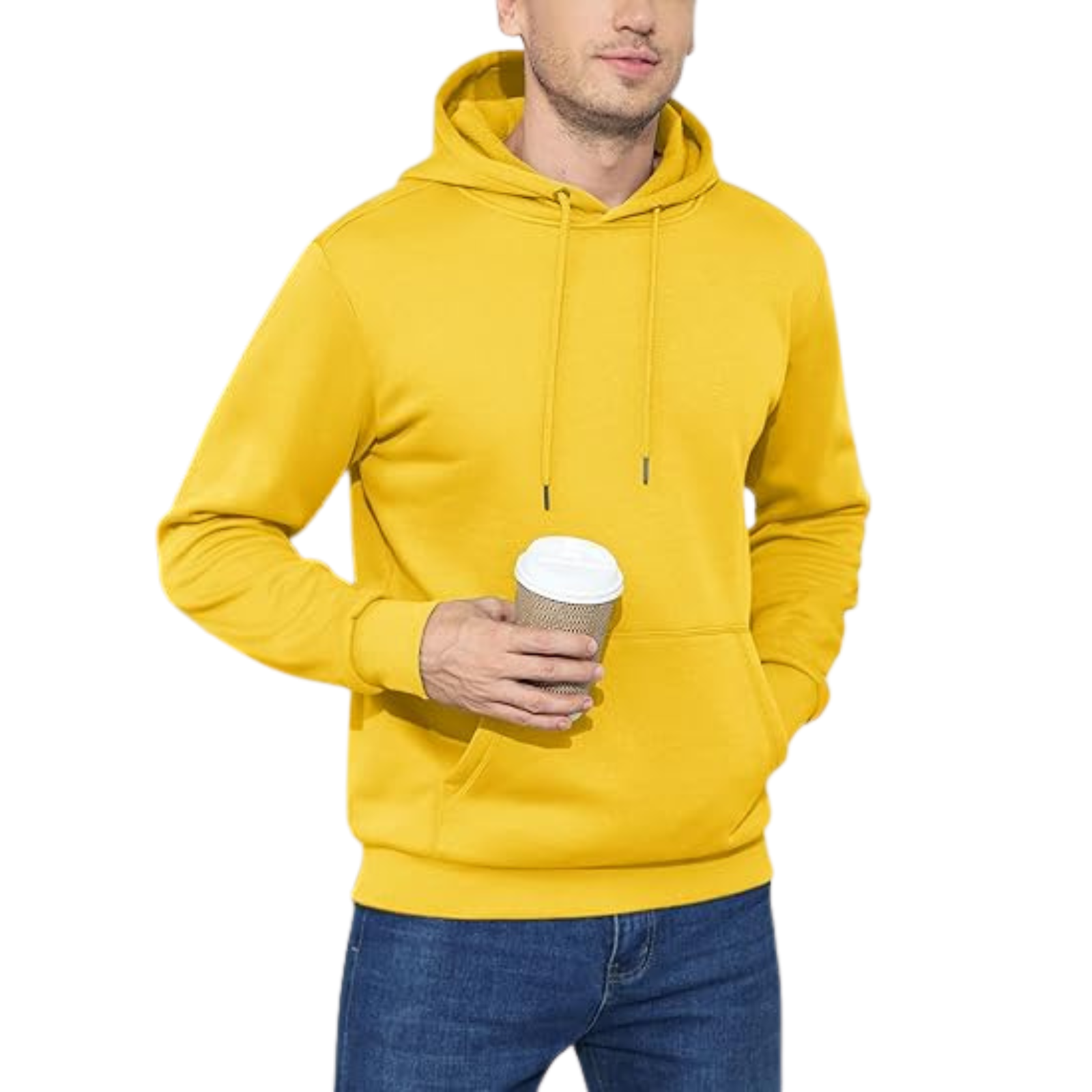 Fleece Lined Athletic Pullover Hoodie With Kangaroo Pocket