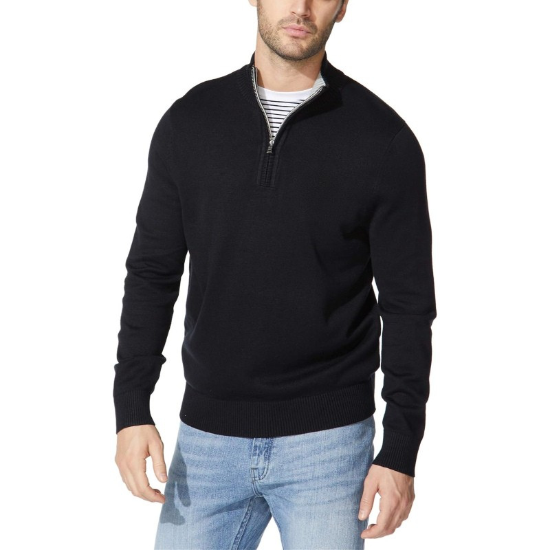 Classic Fit Quarter Zip Knit Sweater