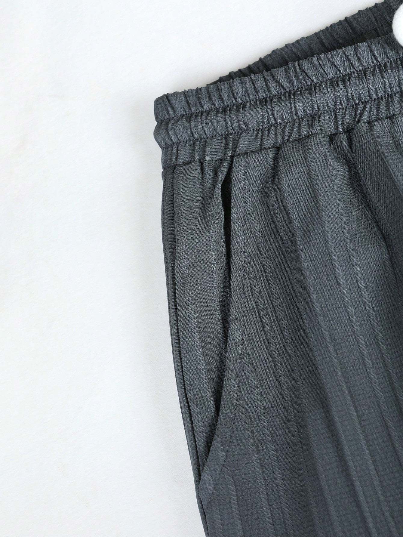 Solid Colored Button Up Shirt And Pants Without Tee-Vacay Outfit