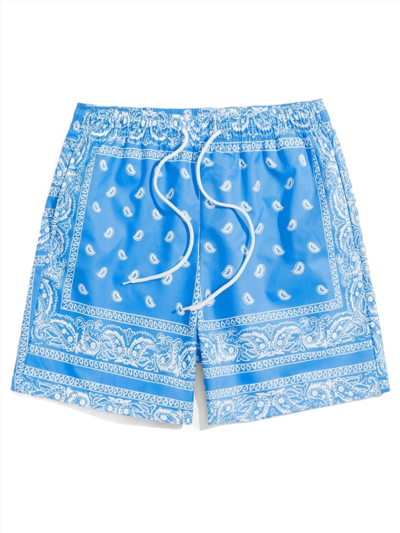 Paisley Bandana Print Shorts-Vacay Outfit