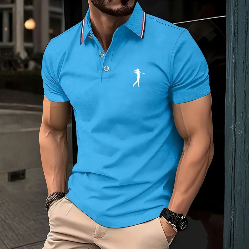 Summer Printed Golf Spring And Short Sleeve Shirt For Men