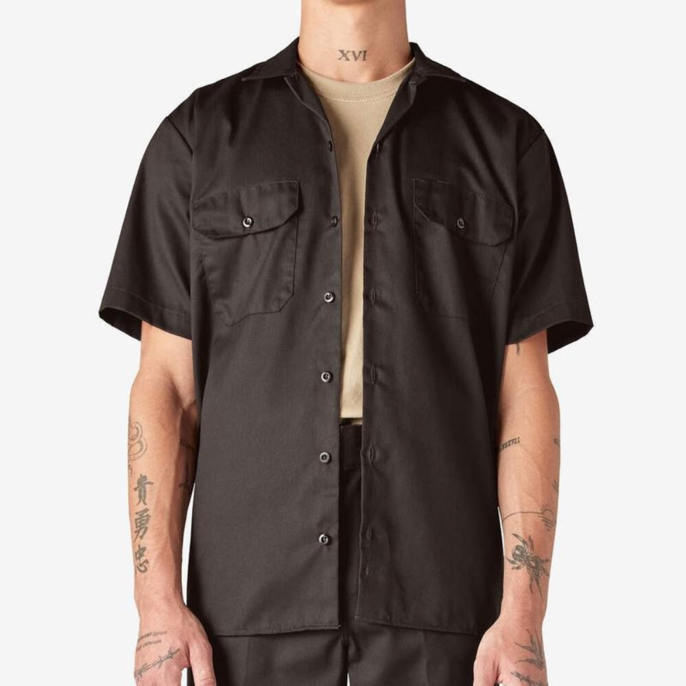 Casual Short Sleeve Classic Fit Plain Shirt For Men