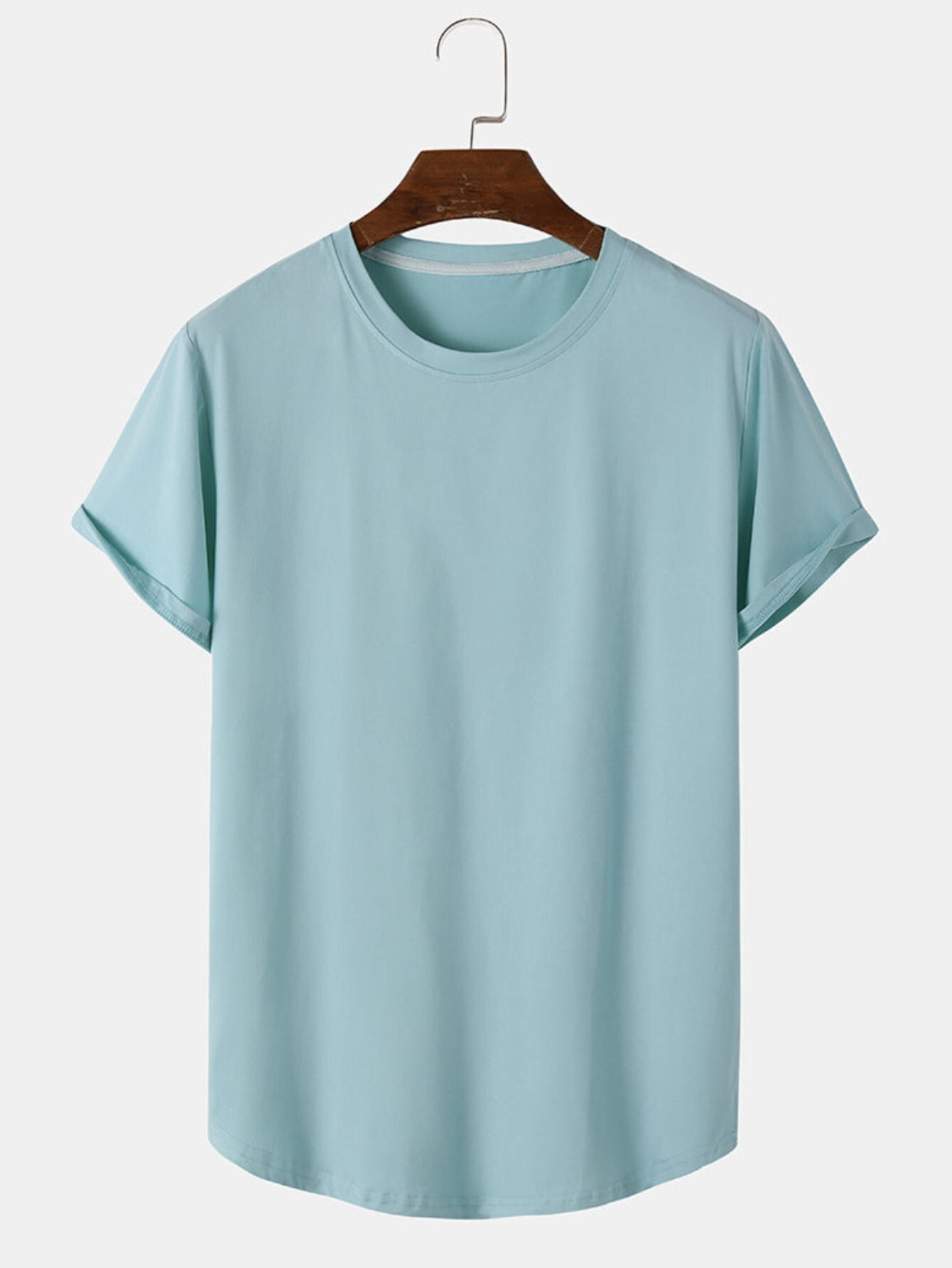 Casual Solid Color Basic T Shirts-Vacay Outfit