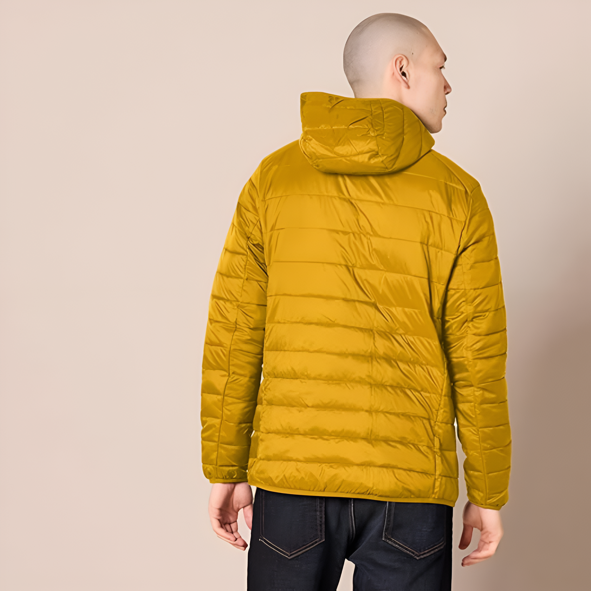 Men's Lightweight Water-Resistant Packable Hooded Puffer Jacket