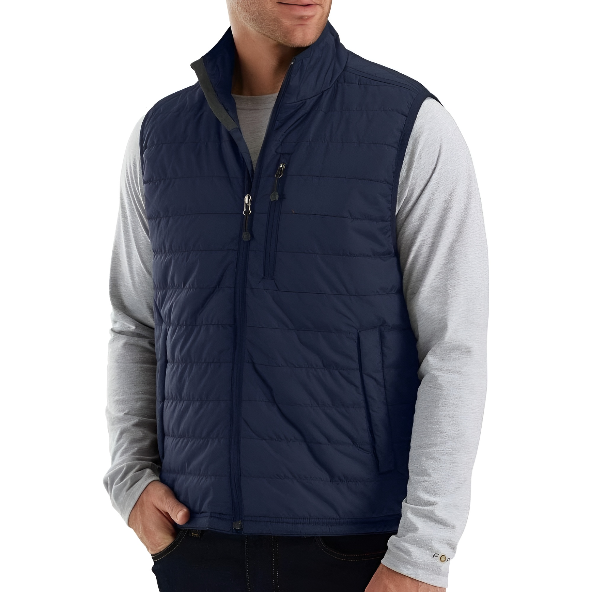 Lightweight Insulated Quilted Zip Front Outdoor Vest