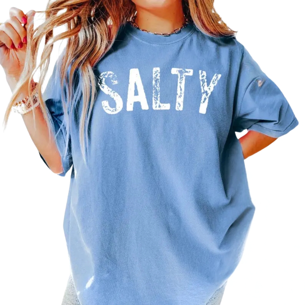 Salty Tshirt, Trendy Beach Shirt ,Summer Tee, Vacation Shirt, Preppy Clothes For Girls