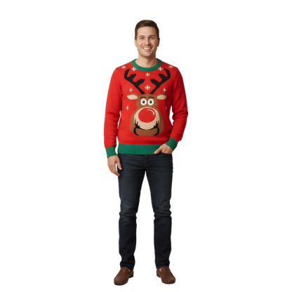 Matching Family Reindeer Knit Christmas Holiday Sweater