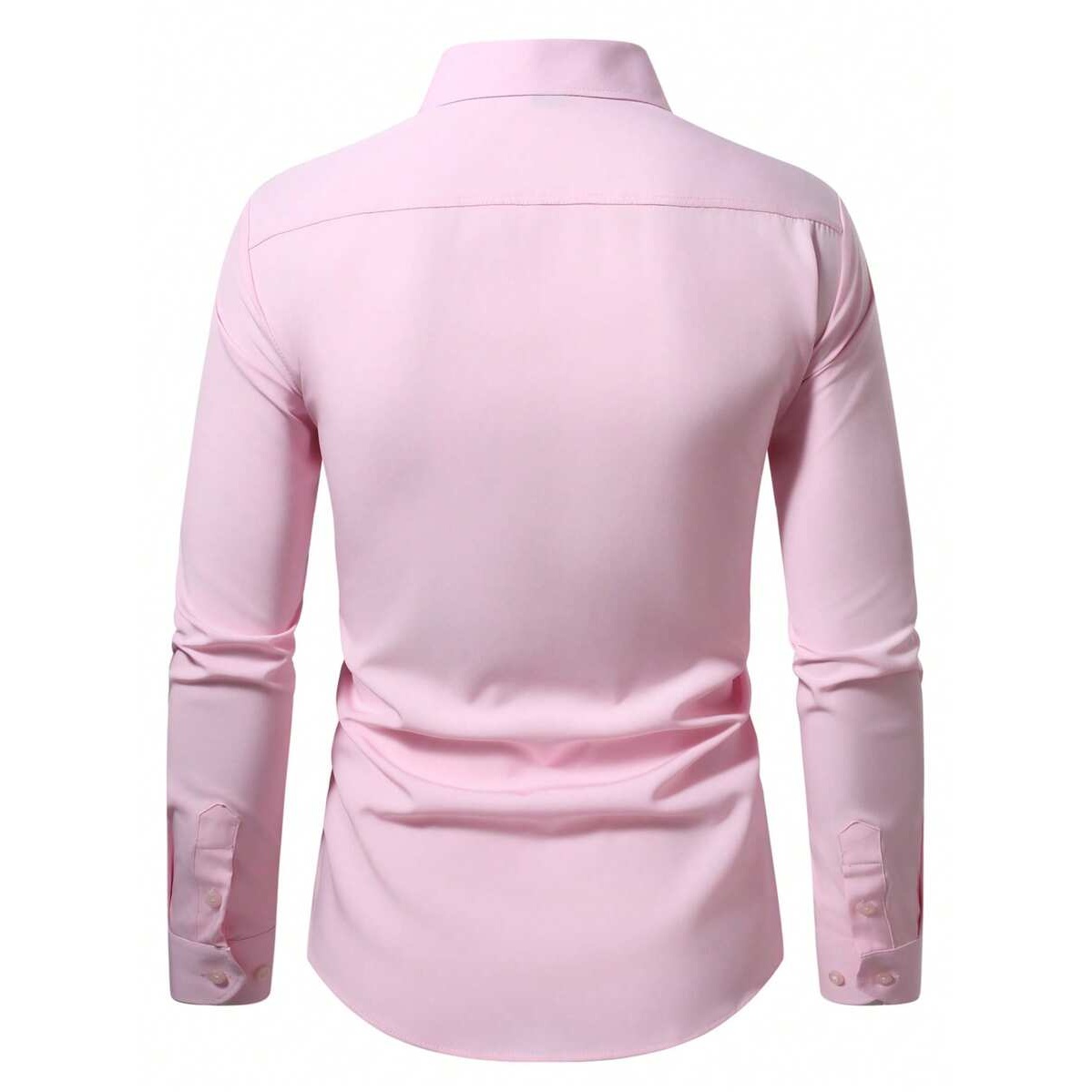 Casual Solid Formal Long Sleeve Dress For Men