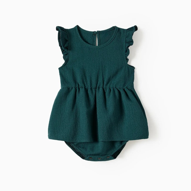 Family Matching Belted Dresses And Short Sleeved Tops Sets-Vacay Outfit