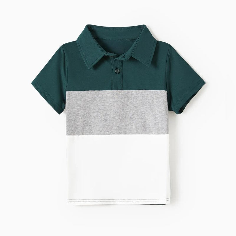 Family Matching Belted Dresses And Short Sleeved Tops Sets-Vacay Outfit