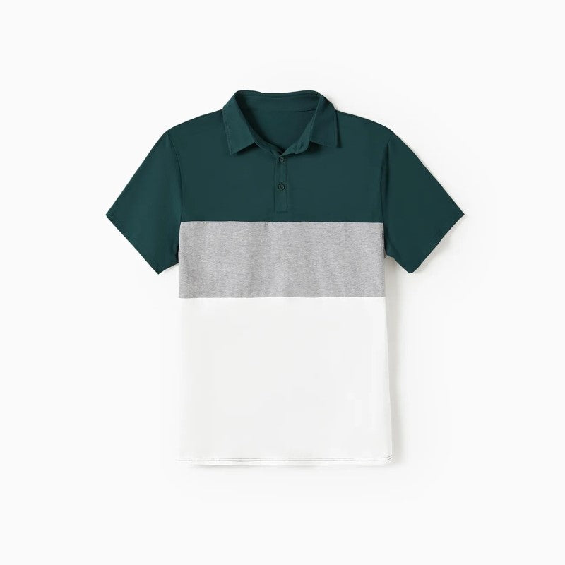 Family Matching Belted Dresses And Short Sleeved Tops Sets-Vacay Outfit