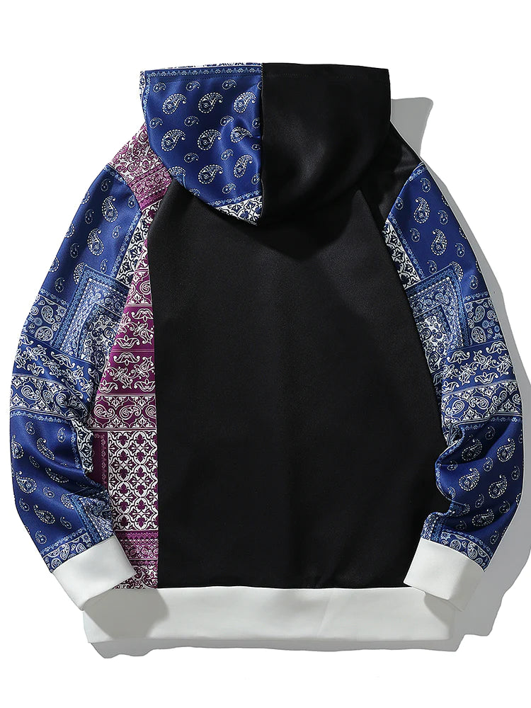 Paisley Slogan Print Hoodies-Vacay Outfit