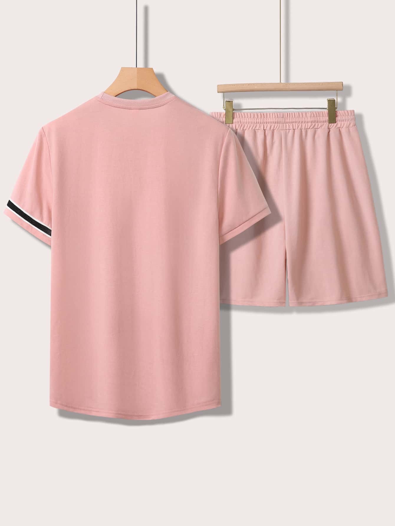 Midnight Athletic T Shirt And Shorts Set-Vacay Outfit