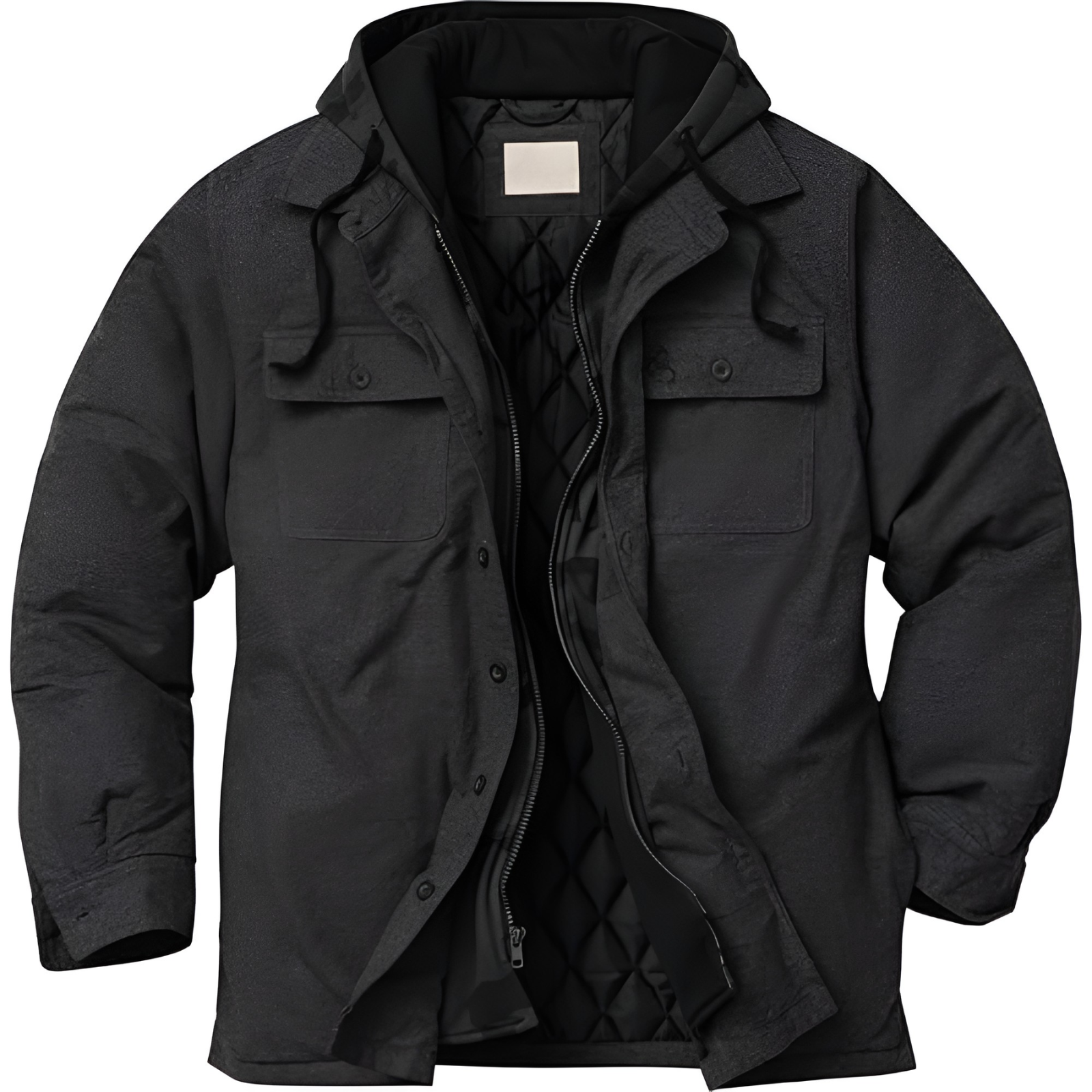 Insulated Plaid Winter Jacket For Men