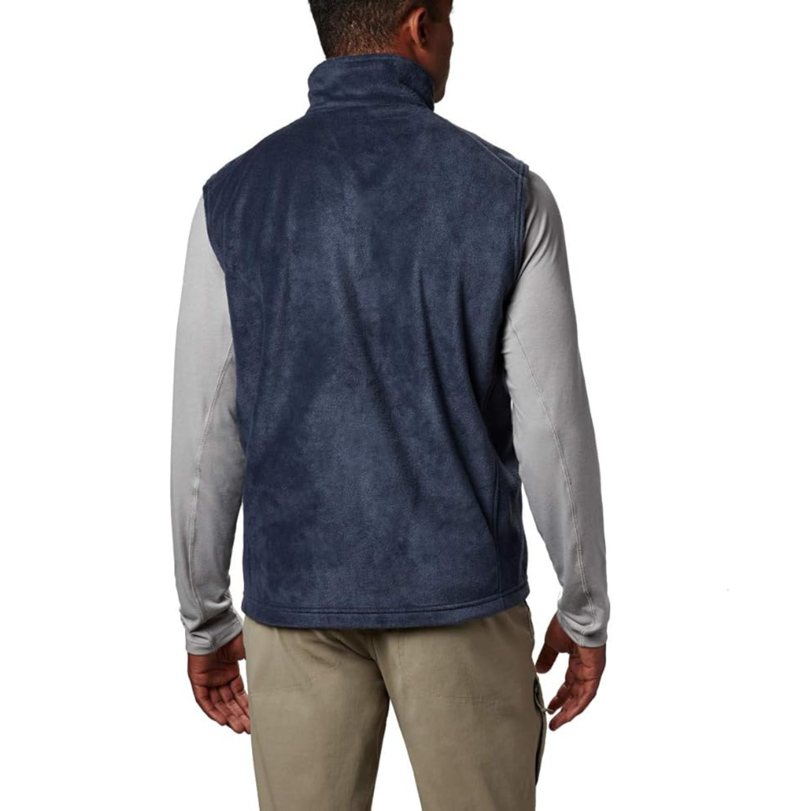 Full Zip Fleece Vest With Zippered Pockets For Men