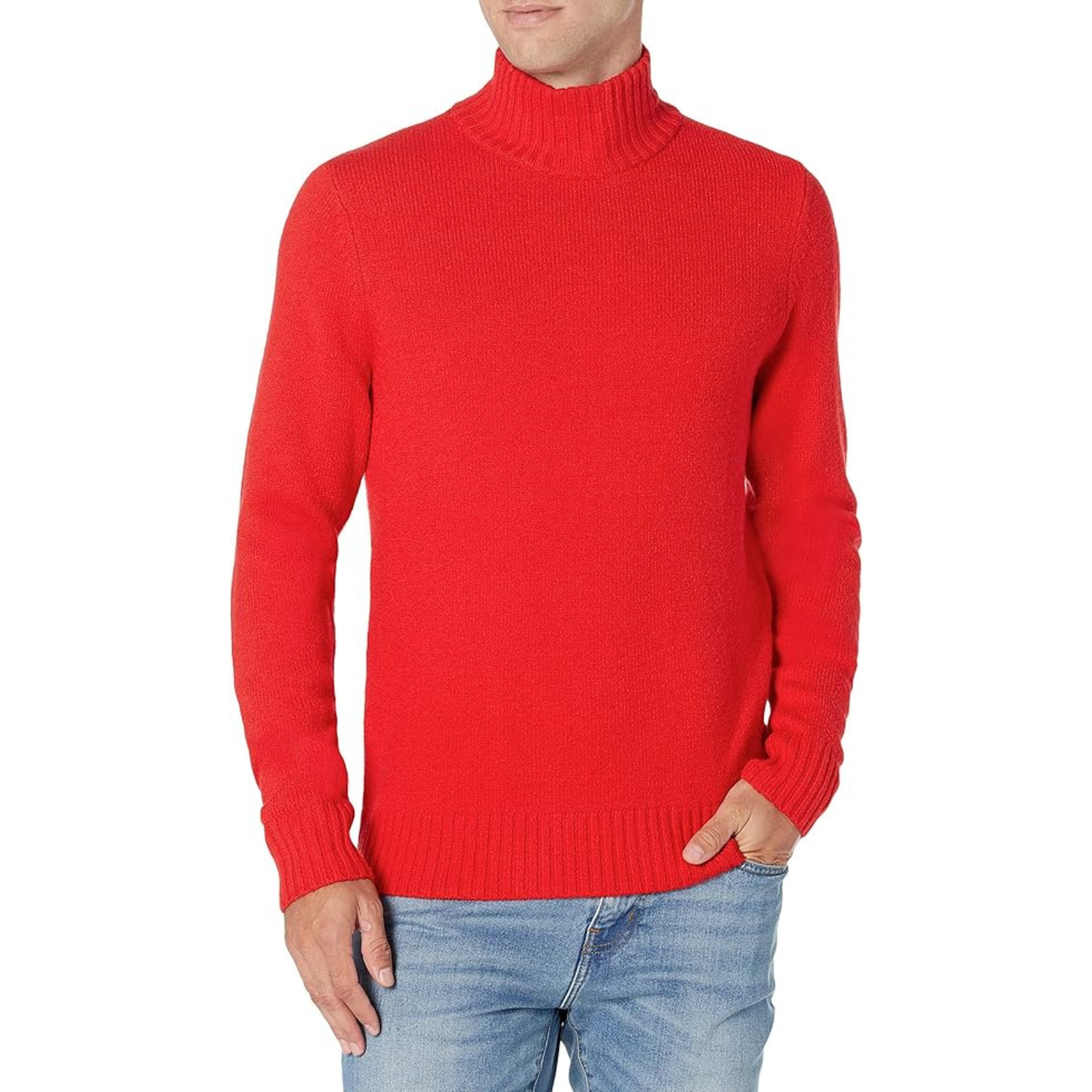 Ribbed High Collar Long Sleeve Sweater