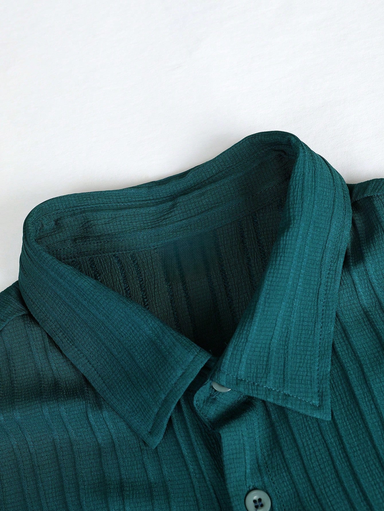 Solid Colored Button Up Shirt And Pants Without Tee-Vacay Outfit