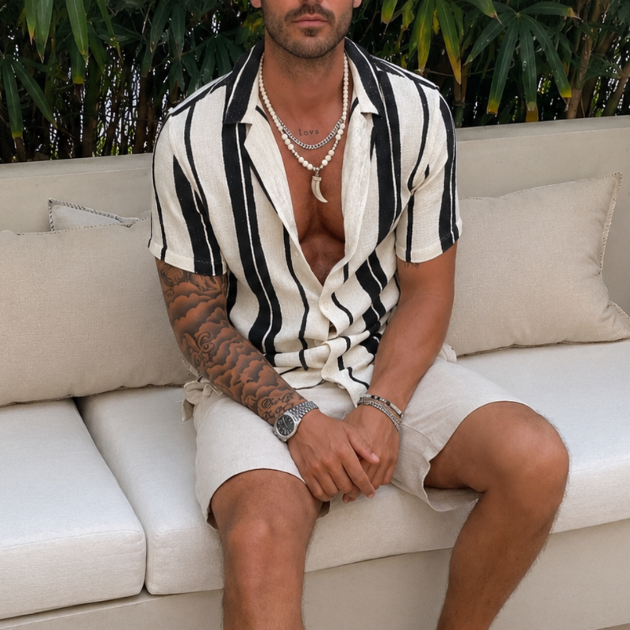 Comfortable Striped Printed Shirt For Men