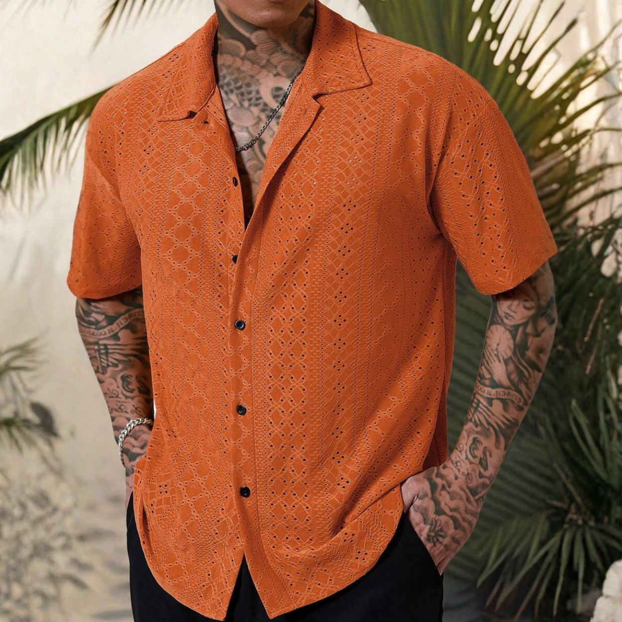 Casual Knit Shirt With Comfortable Fit For Men