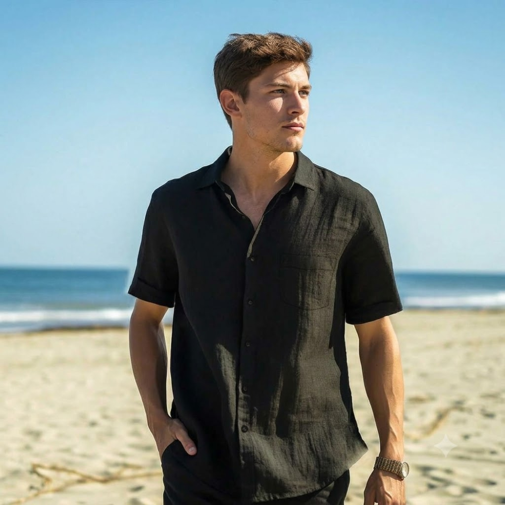 Hawaiian Beach Casual Short Sleeve Fashion Style Shirt Jacket For Men
