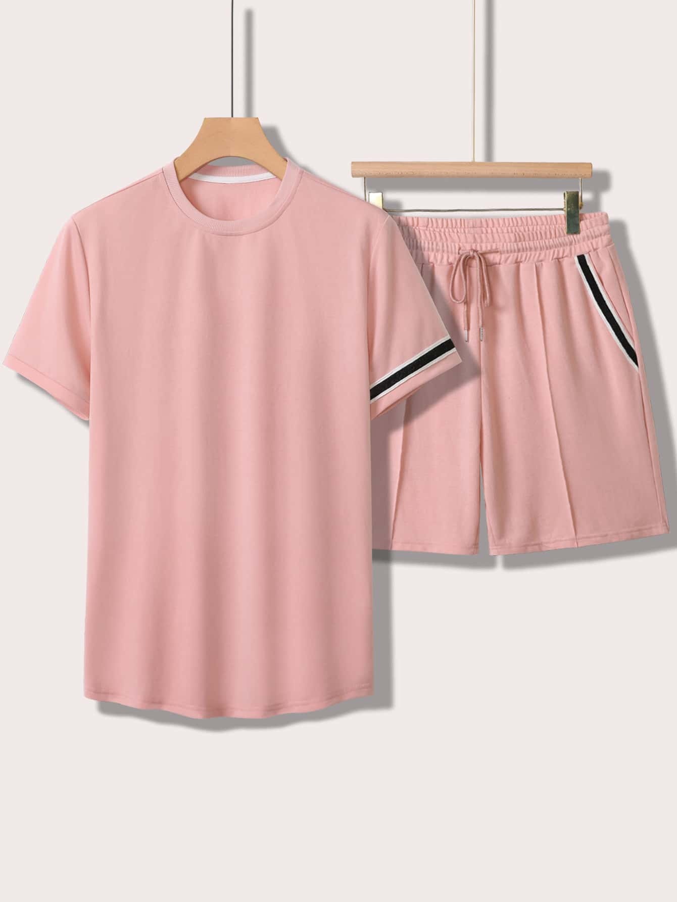 Midnight Athletic T Shirt And Shorts Set-Vacay Outfit