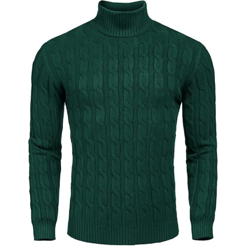 Casual Slim Fit Sweater With Twisted Knitted Design For Men