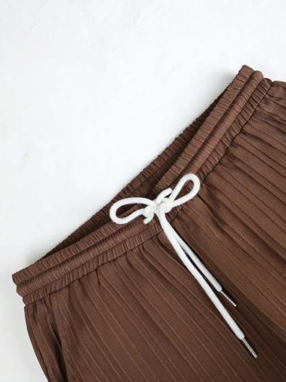 Solid Colored Button Up Shirt And Pants Without Tee-Vacay Outfit