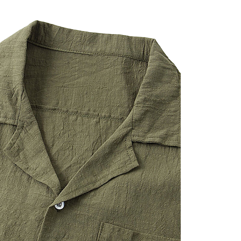 Solid Color Casual Short Sleeved Shirt And Shorts Set-Vacay Outfit