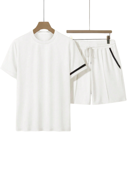 Midnight Athletic T Shirt And Shorts Set-Vacay Outfit