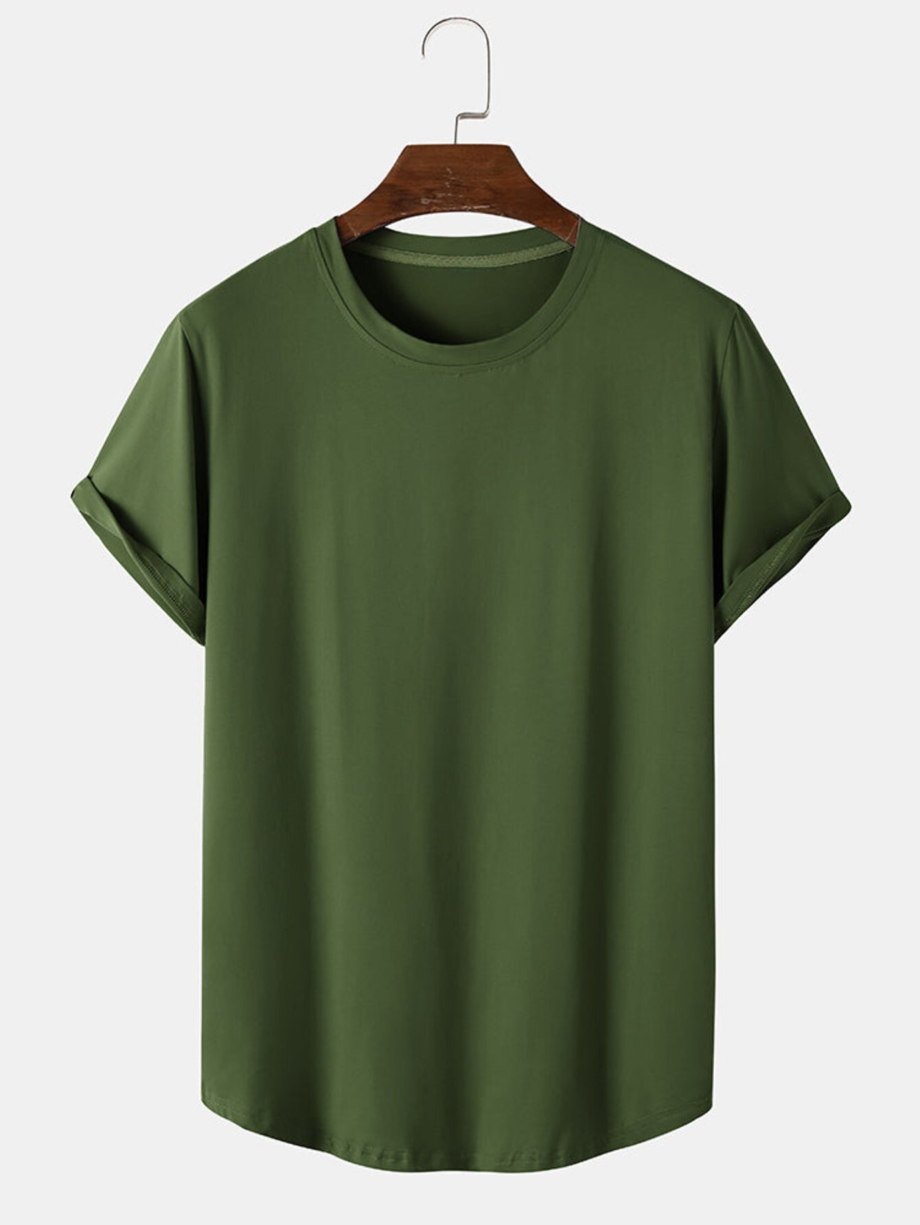 Casual Solid Color Basic T Shirts-Vacay Outfit