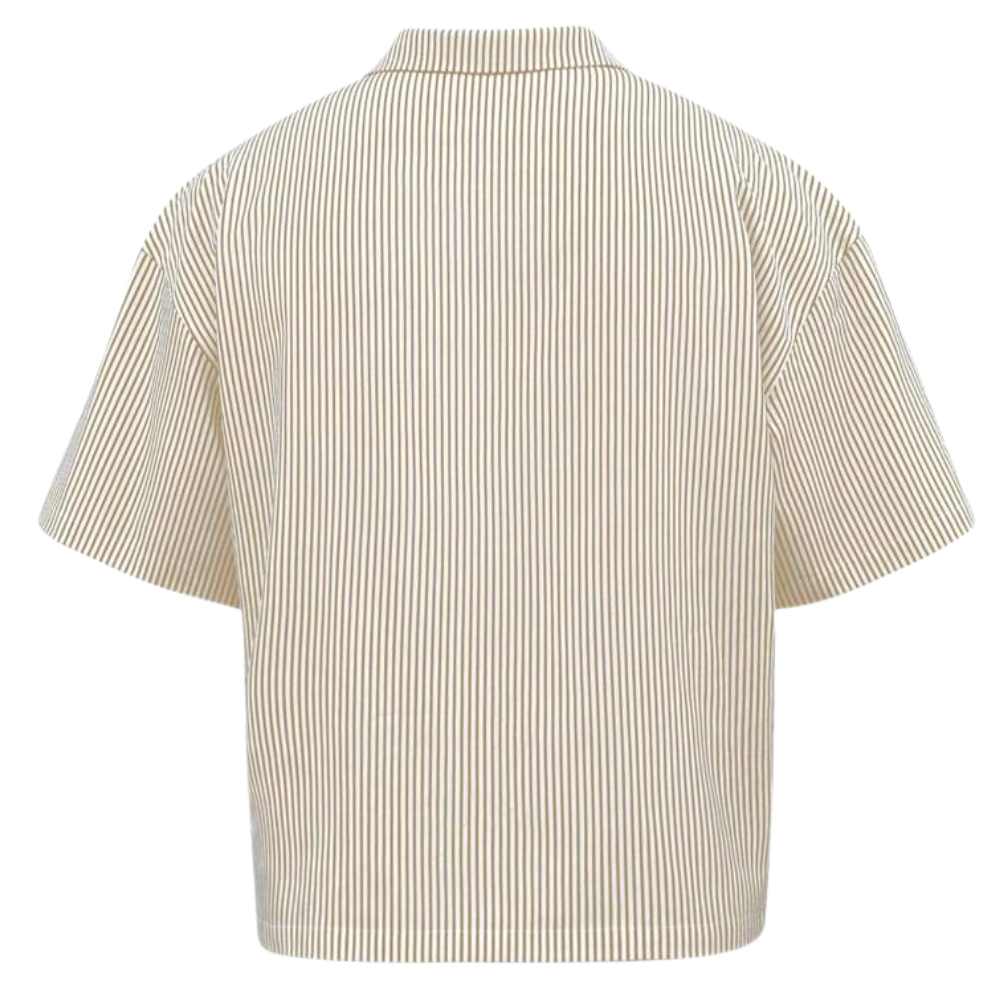 Striped Minimalist Casual Long Sleeve Button Up Shirt For Men
