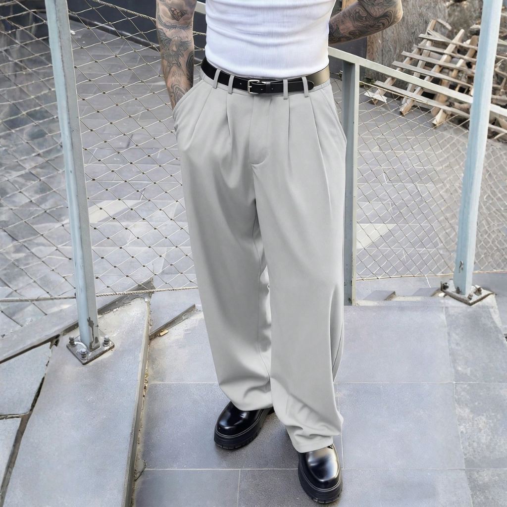 Designer Dress Suit Pants With Draping Style For Men